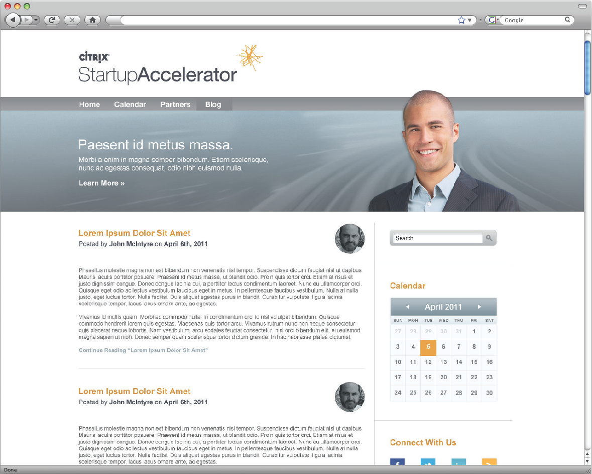 Citrix Startup Accelerator Website