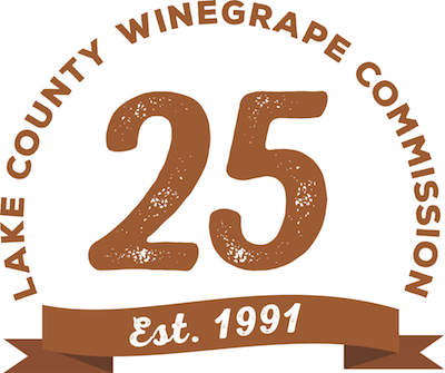 Lake County Winegrape Commission 25th Anniversary logo